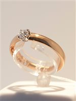 Anello Anteo Donna in Oro rosa Diamante 0.2 Ct JRSOL1110120C-13 - JRSOL1110120C-13